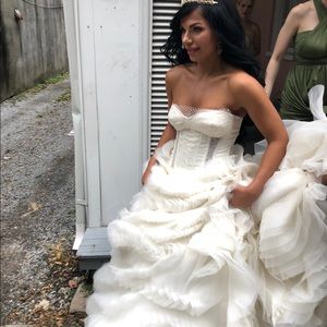 Lazaro custom wedding dress!